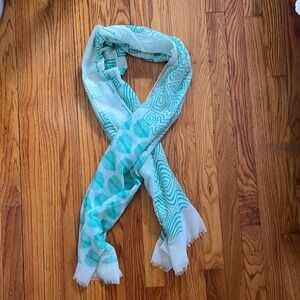 EUC Teal Patterned Scarf